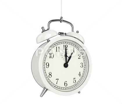 Clock alarm 3D. Time concept. Stock Illustration