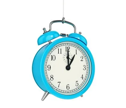Clock alarm 3D. Time concept. Stock Illustration