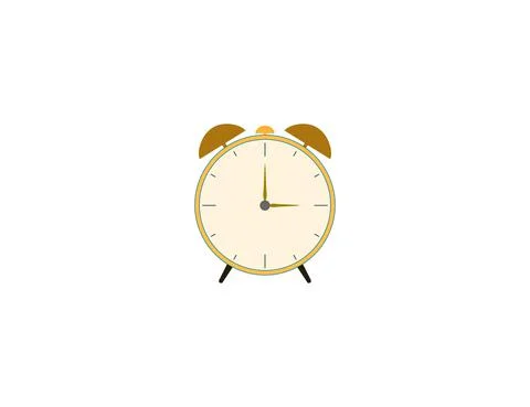 Clock, alarm clock icon. Vector illustration. Flat. Stock-Illustration