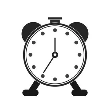 Clock alarm timer wake up grey icon - vector illustration Stock Illustration