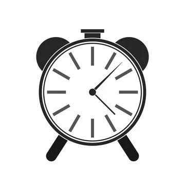 Clock alarm timer wake up grey icon - vector illustration Stock Illustration