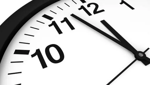 Clock Almost Midnight Stock Illustration