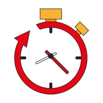 Clock and arrow icon Stock Illustration