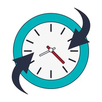 Clock and arrow icon Stock Illustration