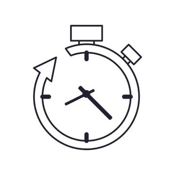 Clock and arrow icon Stock Illustration