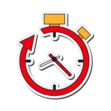 Clock and arrow icon Stock Illustration