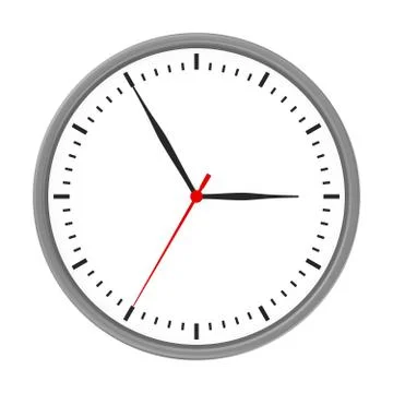 Clock and arrows no number with chrome body 스톡 일러스트