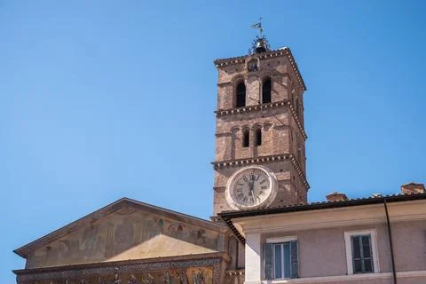 Clock and bell tower Stock Photos