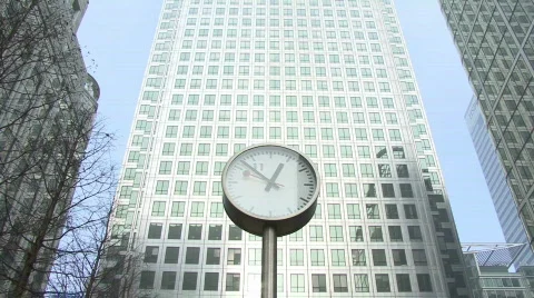 Clock and Building time lapse Vídeo Stock 130609