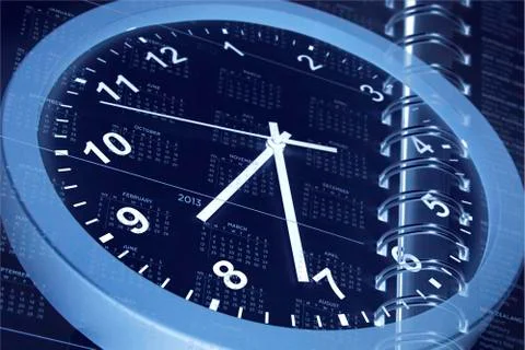 Clock and calendar Stock Photos