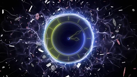 Clock and Gear Pieces of Clock Technology Endless Animation, Background, Loop Stock-Footage 336551182