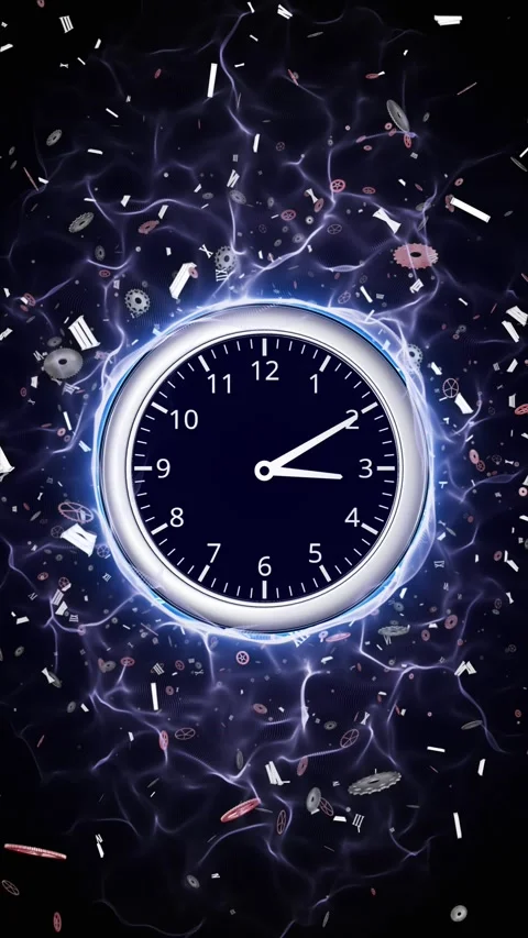 Clock and Gear Pieces of Clock Technology Endless Animation, Background, Loop Stock-Footage 336556176