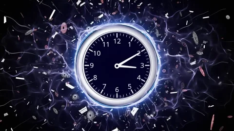 Clock and Gear Pieces of Clock Technology Endless Animation, Background, Loop Stock Footage 336556183