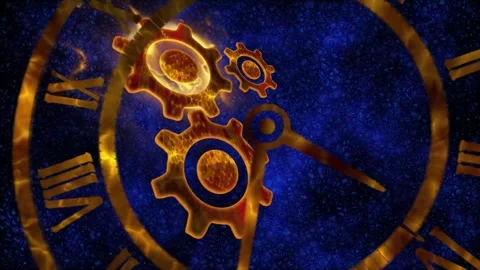 Clock and gears Stock Footage 262735911