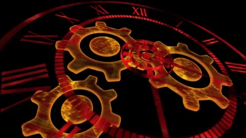 Clock and gears Stock Footage 262735913
