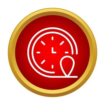 Clock and location marker showing delivery tracking 스톡 일러스트