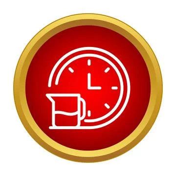 Clock and measuring cup icon for time management Stock Illustration