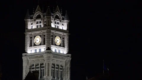 Clock and substation Video stock 85498065