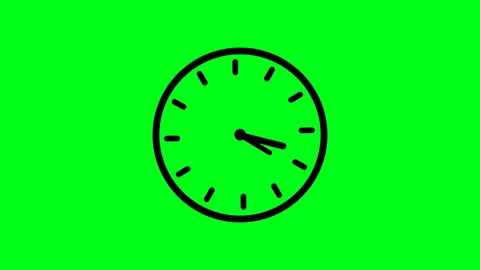 Clock Animated 4k video. watch time arrows spinning turning Stock-Footage 346307320