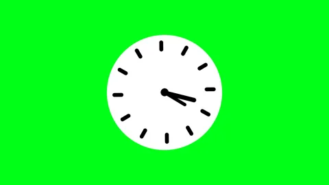 Clock Animated 4k video. watch time arrows spinning turning Stock-Footage 346307326