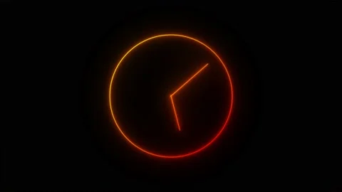 Clock animated gradient color Stock Footage 213741718