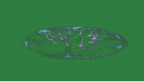 Clock Animated On Green Screen Chroma Key Background Stock Footage 338017750