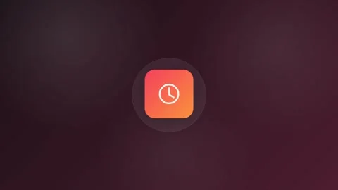 Clock Animated Icon 16:9 Stock Footage 345159081