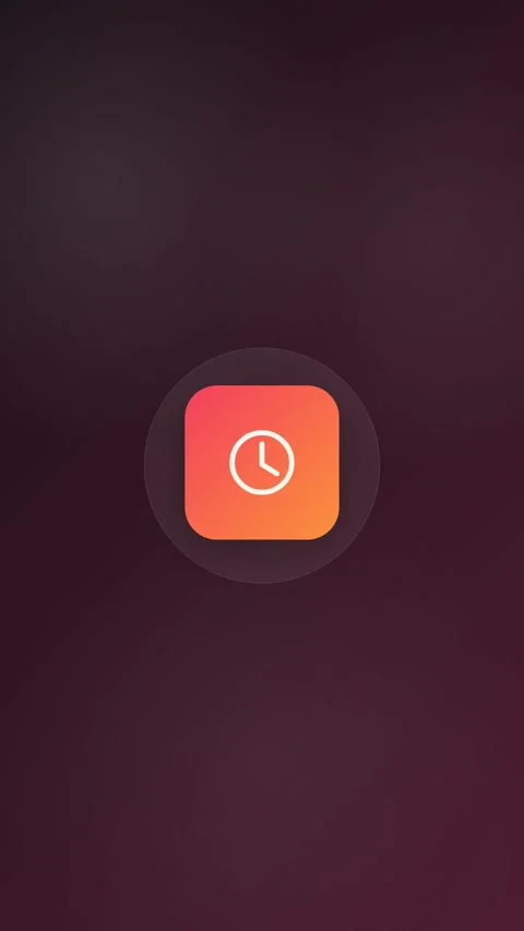 Clock Animated Icon 9:16 Stock Footage 345159079