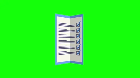 Clock Animated with Paper Isolated Green Screen Stock Video Video stock 337166103