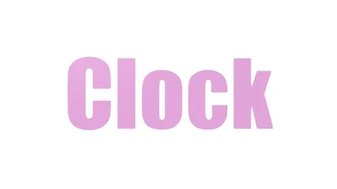Clock Animated Wordcloud Isolated Stock Footage 107238903