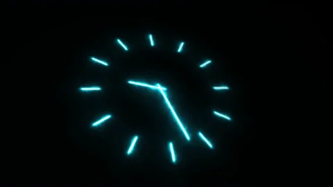 Clock animation in 12 hour. Loop animati... | Stock Video | Pond5