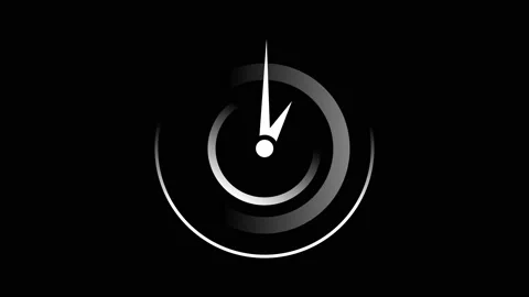 Clock Animation In 12 Hour Loop Animation With Optional Luma Matte