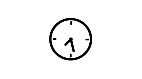 Clock Animation in 12 Hour Loop animation with optional luma matte. backg Stock Footage 311871893