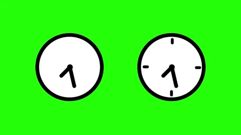 Clock Animation in 12 Hour Loop 2 types animation with optional luma matt Stock Footage 311871894