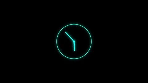 Clock animation in 12 hour loop animation. alarm clock icon concept. Stock Footage 331653621
