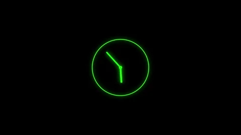 Clock animation in 12 hour loop animation. alarm clock icon concept. Stock Footage 331653624