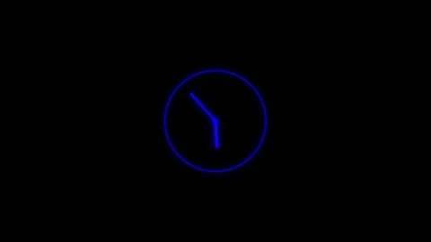 Clock animation in 12 hour loop animation. alarm clock icon concept. Stock Footage 331653630