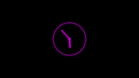 Clock animation in 12 hour loop animation. alarm clock icon concept. Stock Footage 331653633