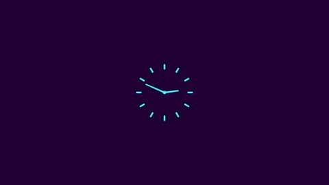 Clock Animation in 12 Hour Loop animation with optional luma matte. Stock Footage 332582500