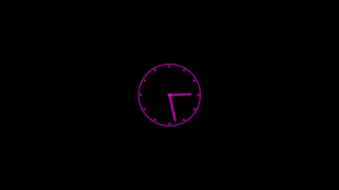 Clock Animation in 12 Hour Loop animation with optional luma matte. Stock Footage 332582507