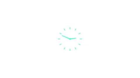 Clock Animation in 12 Hour Loop animation with optional luma matte. Stock Footage 332582508