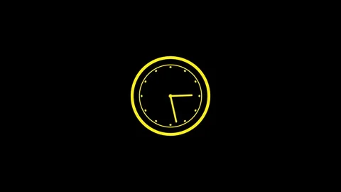 Clock Animation in 12 Hour Loop animation with optional luma matte. Stock Footage 332582518