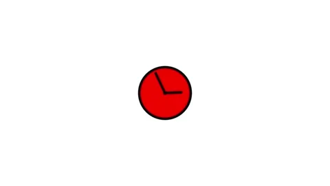 Clock Animation in 12 Hour Loop animation with optional luma matte. Stock Footage 332582519