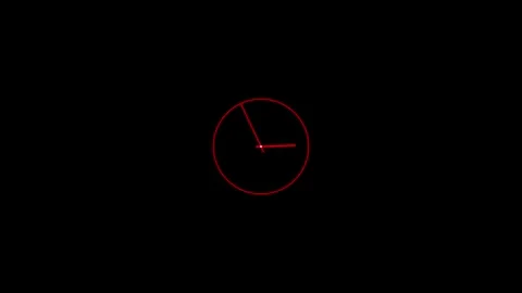 Clock Animation in 12 Hour Loop animation with optional luma matte. Stock Footage 332582529