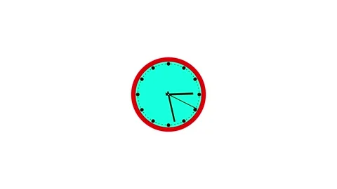Clock Animation in 12 Hour Loop animation with optional luma matte. Stock Footage 332582535
