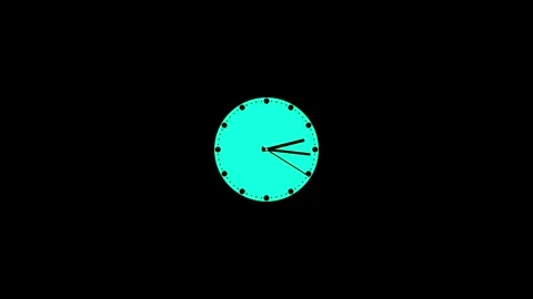 Clock Animation in 12 Hour Loop animation with optional luma matte. Stock Footage 332582538