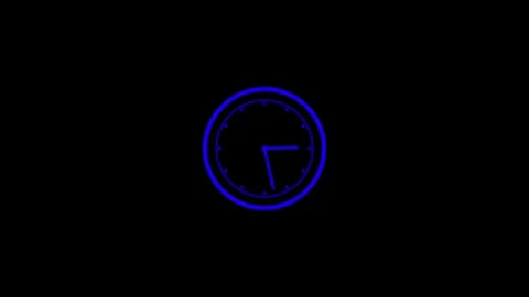 Clock Animation in 12 Hour Loop animation with optional luma matte. Stock Footage 332582542