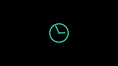 Clock Animation in 12 Hour Loop animation with optional luma matte. Stock Footage 332582548