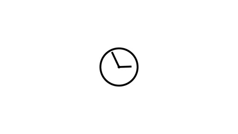 Clock Animation in 12 Hour Loop animation with optional luma matte. Stock Footage 332582558