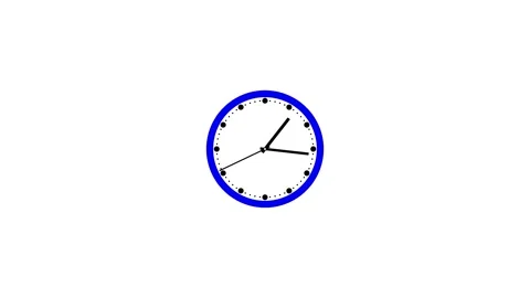 Clock Animation in 12 Hour Loop animation with optional luma matte. Stock Footage 332583007